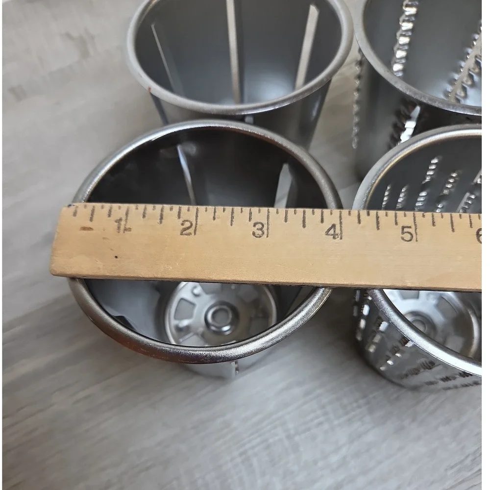 Vintage Drum Shredder Cones Lot of 4 Slicer Grater Attachments Replacement